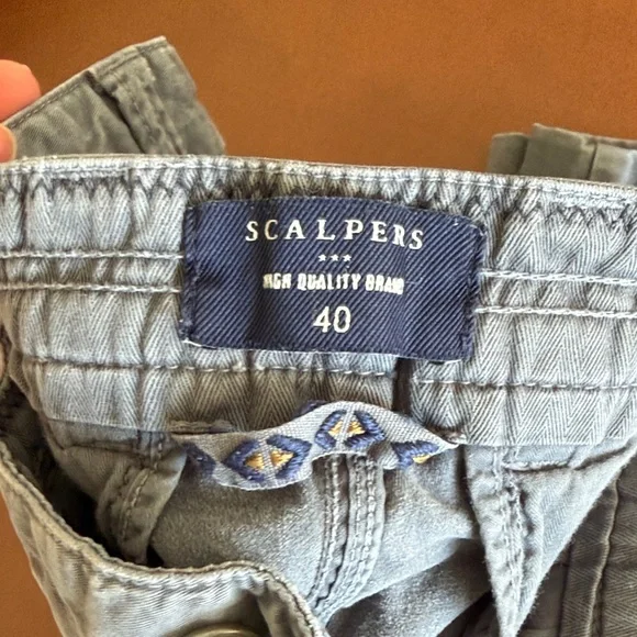 Men's Scalpers gray blue Chinos - Picture 2 of 4